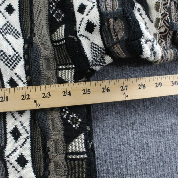 Vintage Cotton Traders Sweater Mens 2XL 3D Knit Geometric Textured Coogi Style - Picture 7 of 8